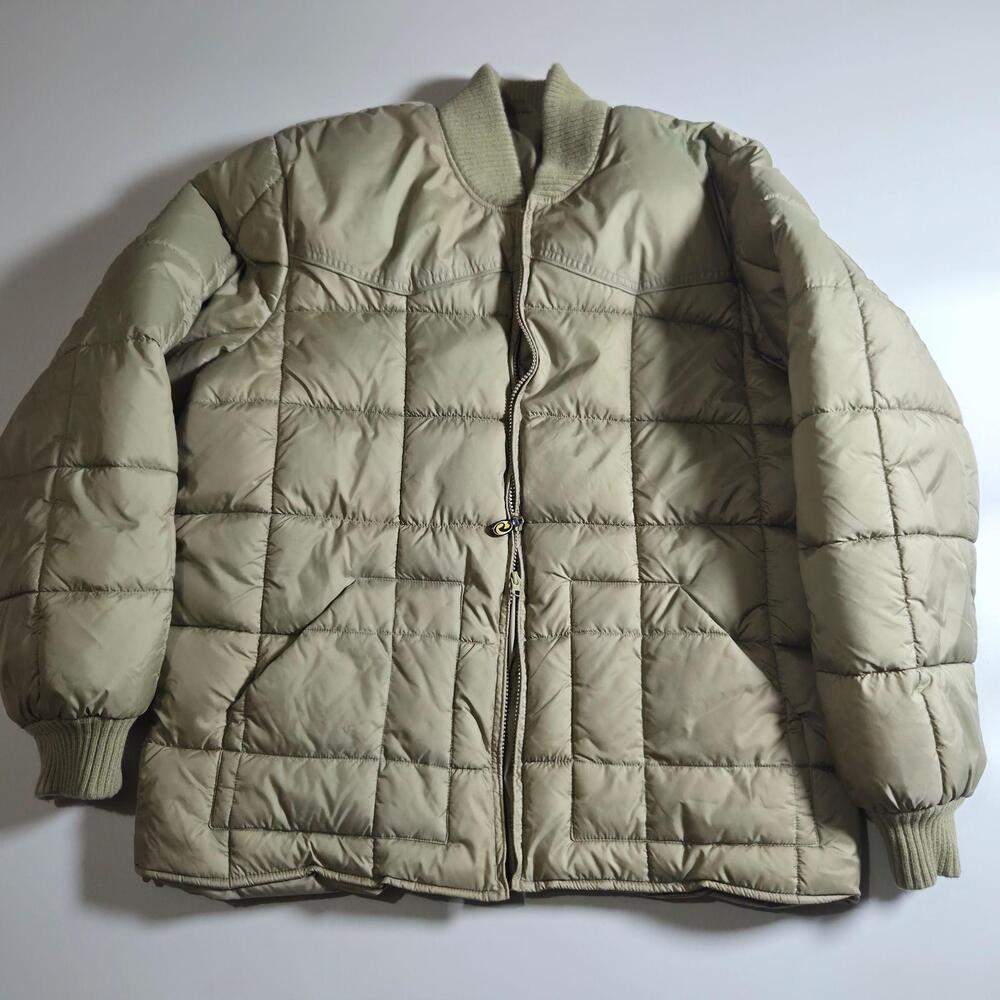 Roper Jacket Mens Large Beige Quilted Full Zip Insulated Bomber Winter Casual XL